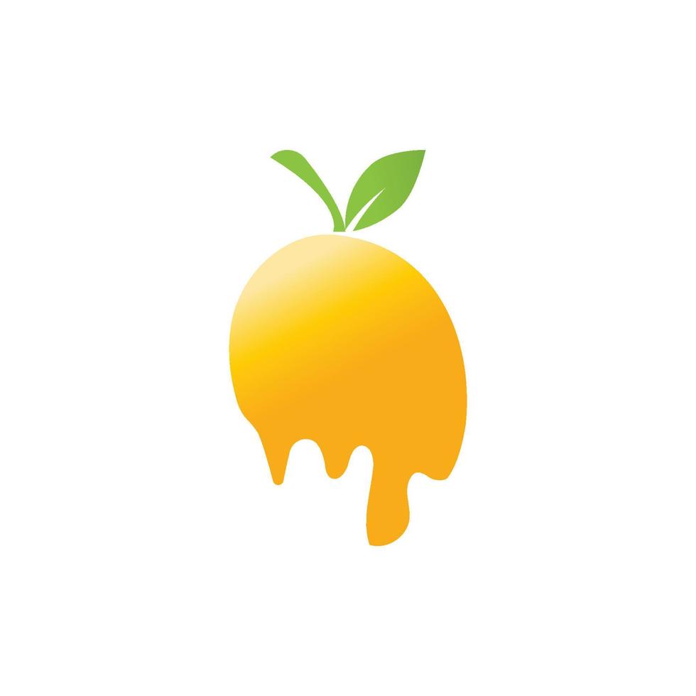 logotipo de mango plano y plantilla de vector de diseño de símbolo