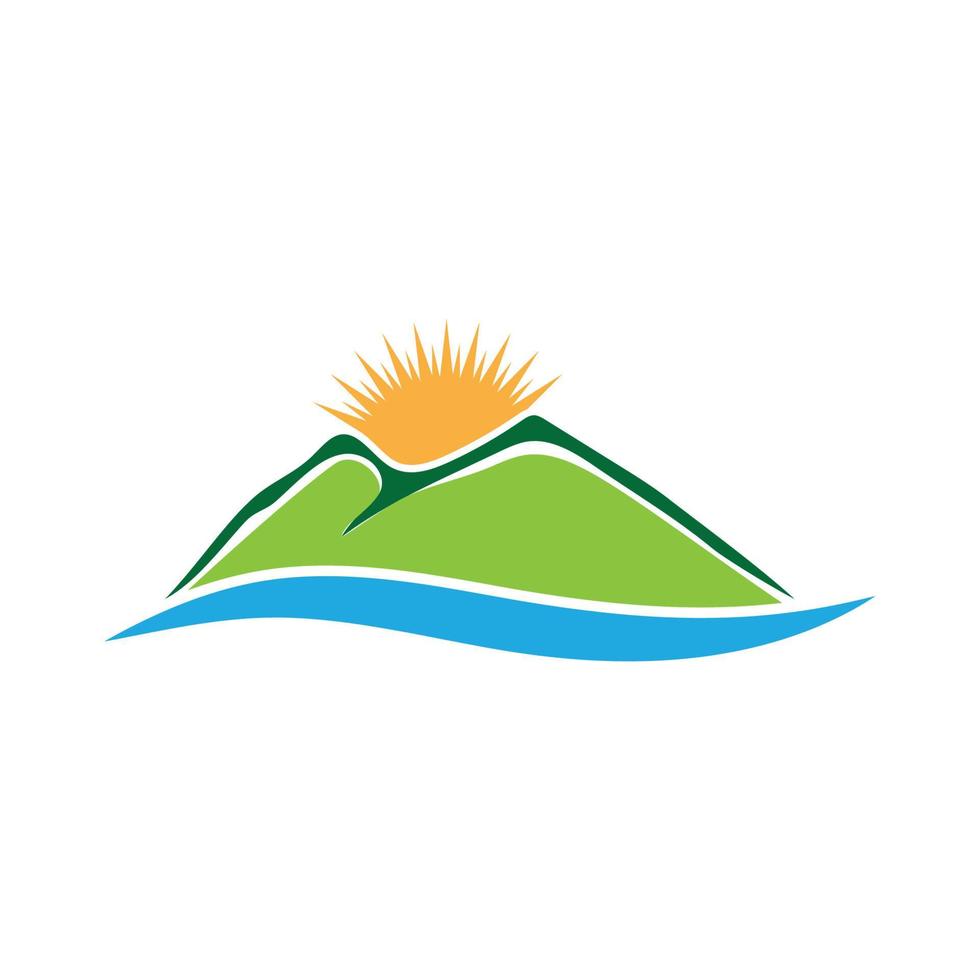 Mountain illustration logo vector and symbol design