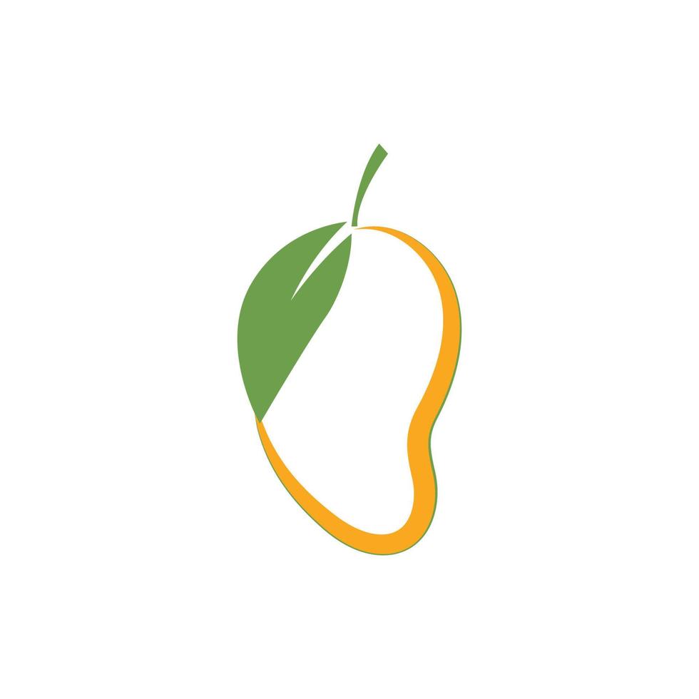 logotipo de mango plano y plantilla de vector de diseño de símbolo