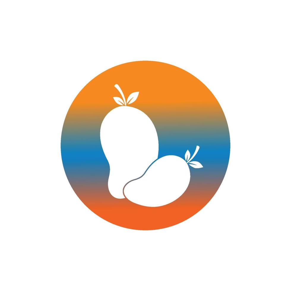 logotipo de mango plano y plantilla de vector de diseño de símbolo