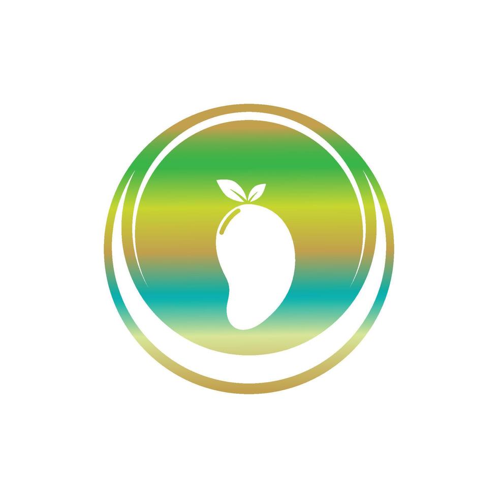 logotipo de mango plano y plantilla de vector de diseño de símbolo