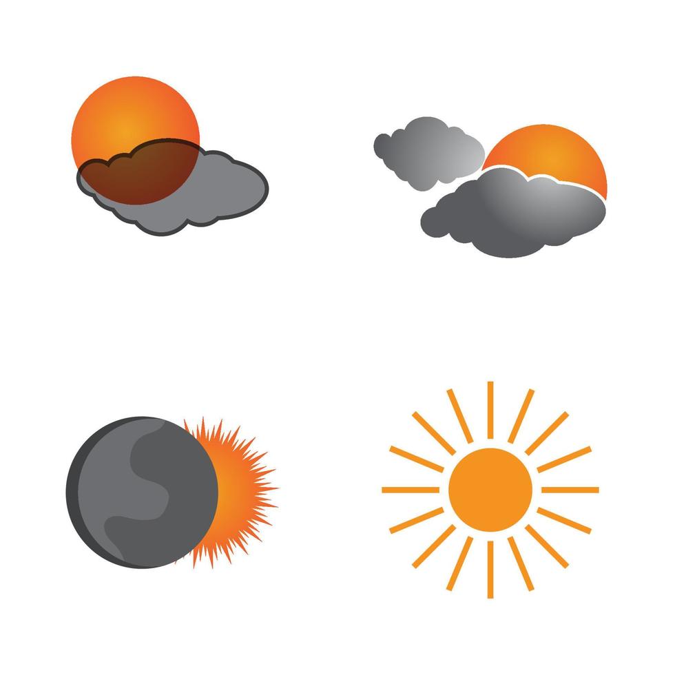 sol vector ilustración icono logo y símbolo diseño de plantilla