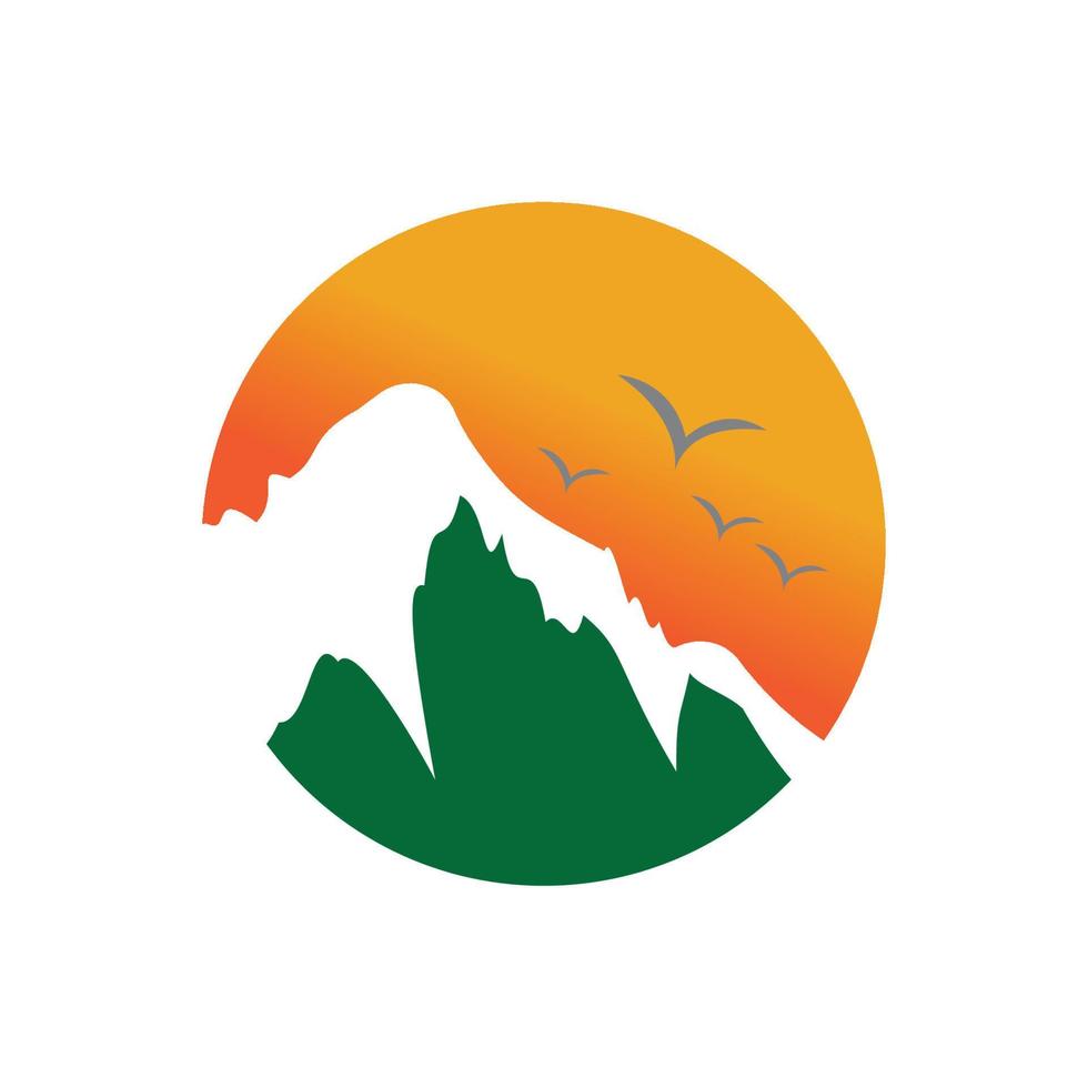 vector de logotipo de ilustración de montaña y diseño de símbolo