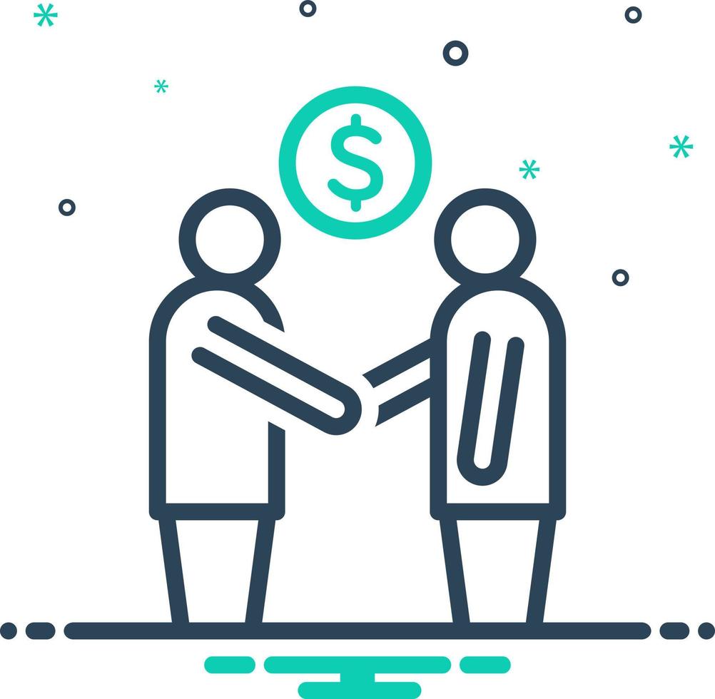 mix icon for deal vector