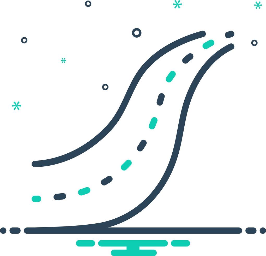 mix icon for way vector