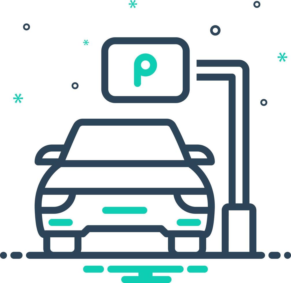 mix icon for parking vector