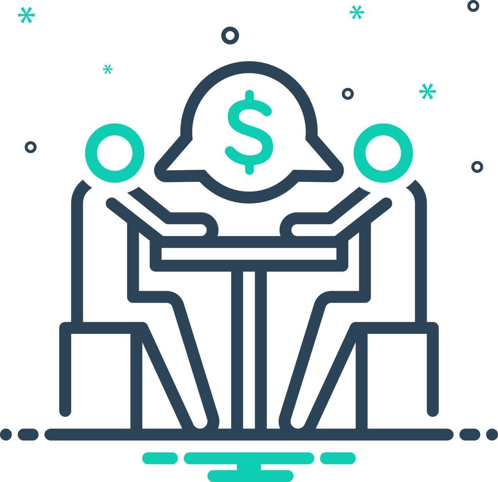 mix icon for negotiation vector