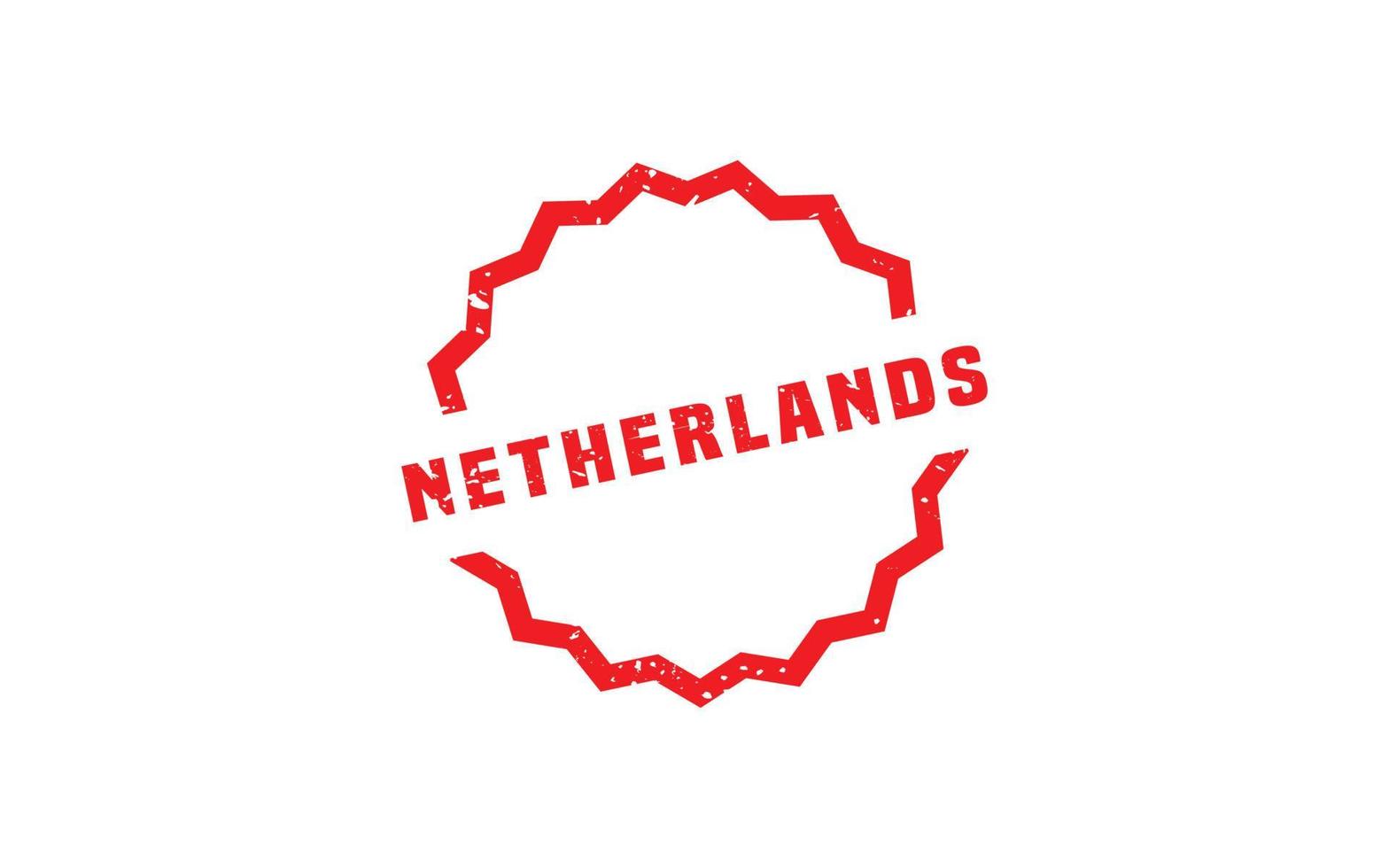 NETHERLANDS stamp rubber with grunge style on white background vector