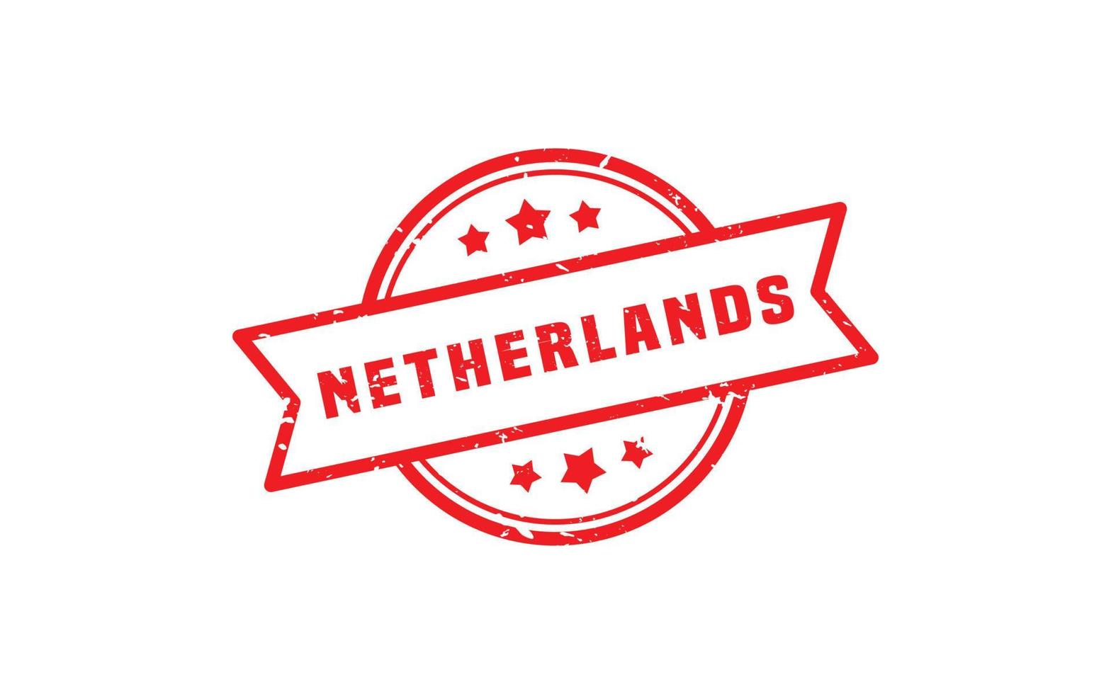 NETHERLANDS stamp rubber with grunge style on white background vector