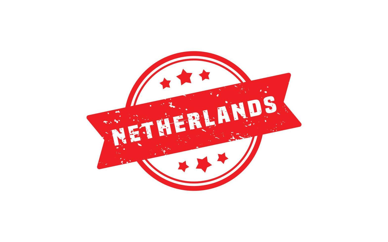 NETHERLANDS stamp rubber with grunge style on white background vector