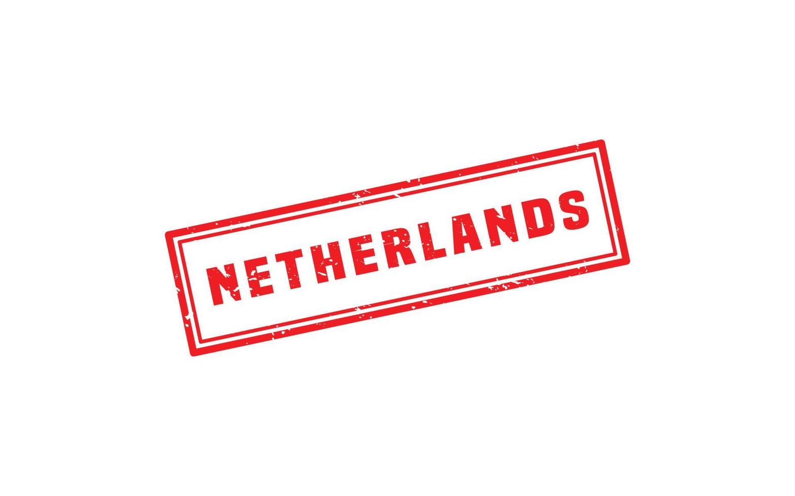 NETHERLANDS stamp rubber with grunge style on white background vector