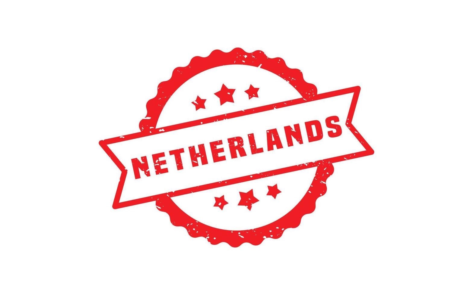 NETHERLANDS stamp rubber with grunge style on white background vector