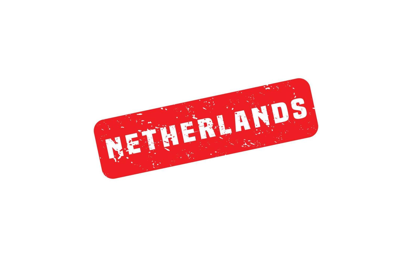 NETHERLANDS stamp rubber with grunge style on white background vector