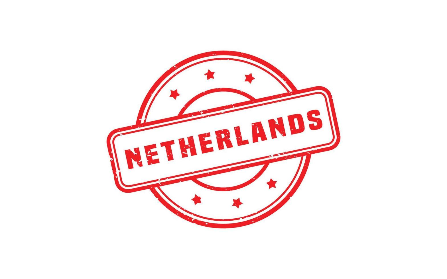 NETHERLANDS stamp rubber with grunge style on white background vector