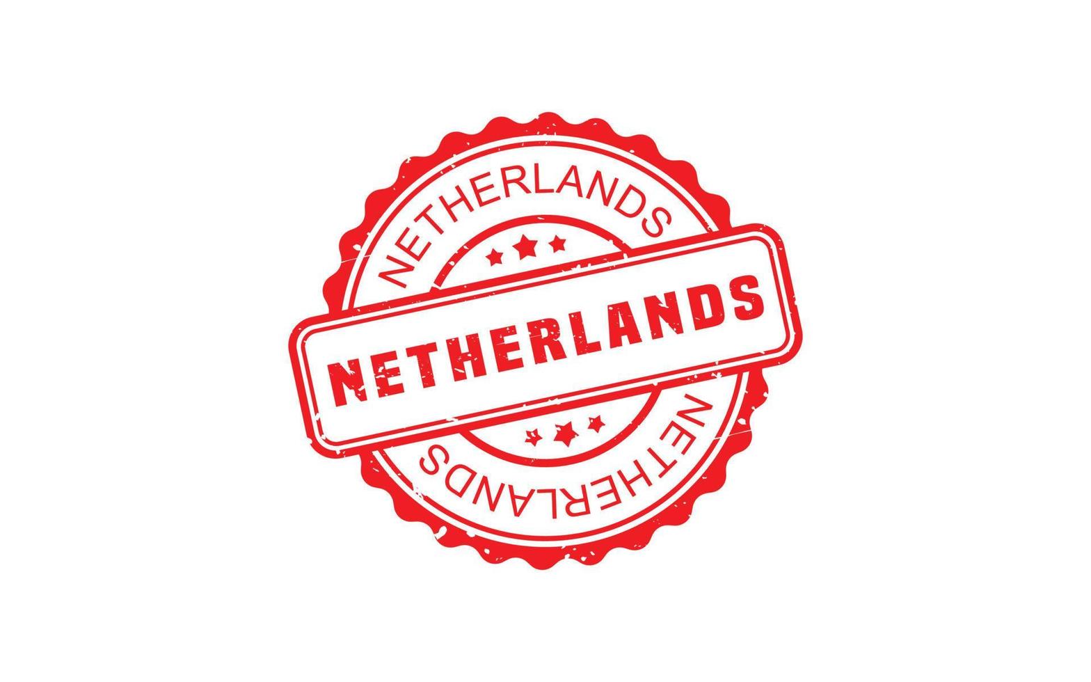 NETHERLANDS stamp rubber with grunge style on white background vector