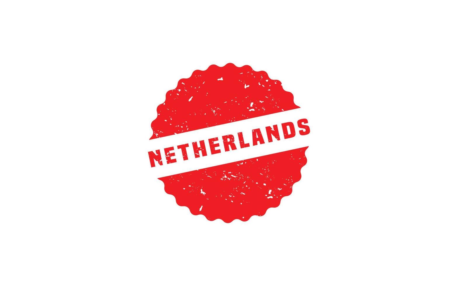 NETHERLANDS stamp rubber with grunge style on white background vector