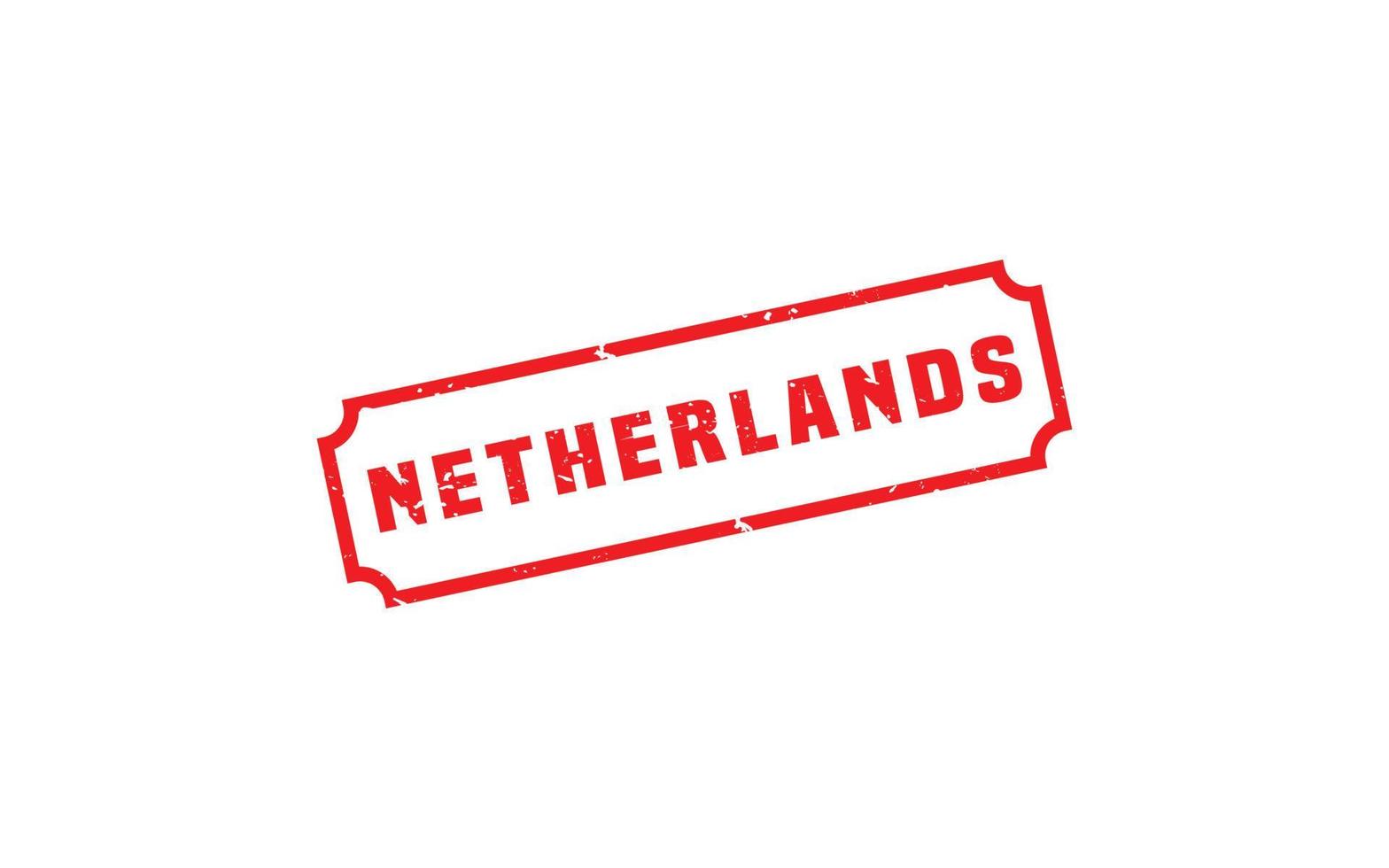 Países Bajos sello de goma con estilo grunge sobre fondo blanco. vector
