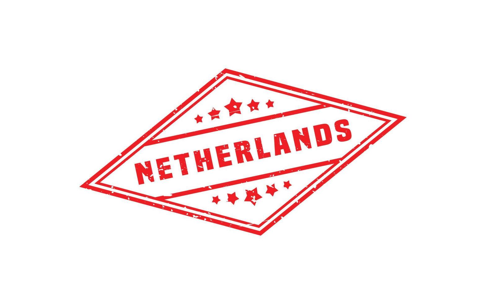 NETHERLANDS stamp rubber with grunge style on white background vector