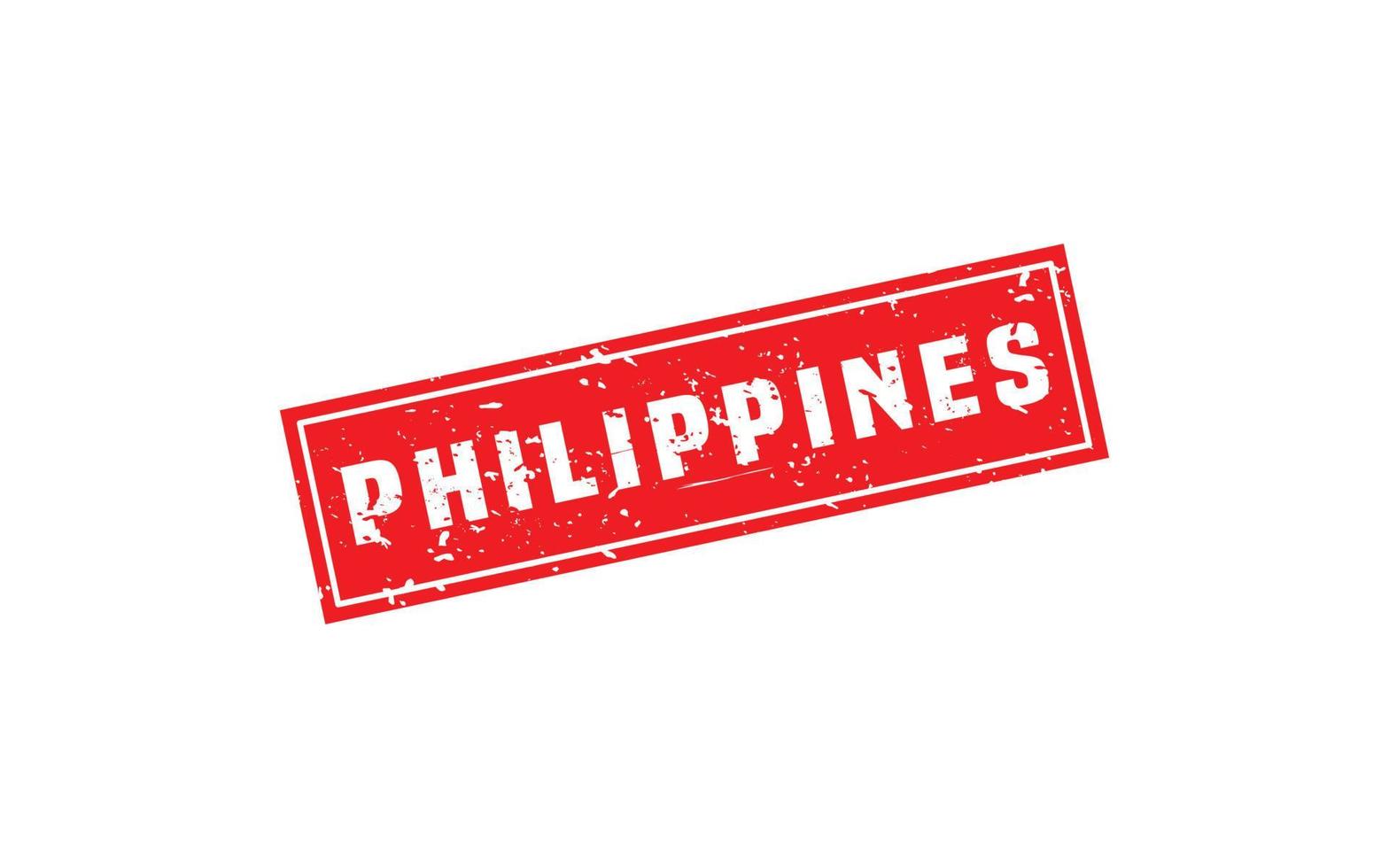 PHILIPPINES stamp rubber with grunge style on white background vector