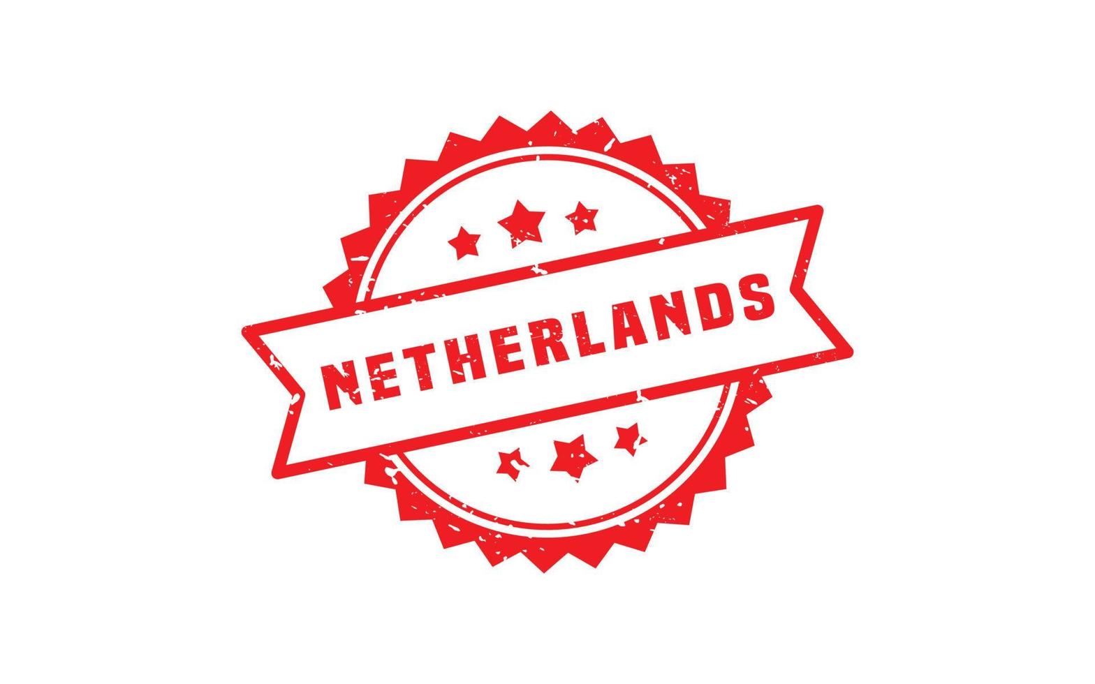 NETHERLANDS stamp rubber with grunge style on white background vector