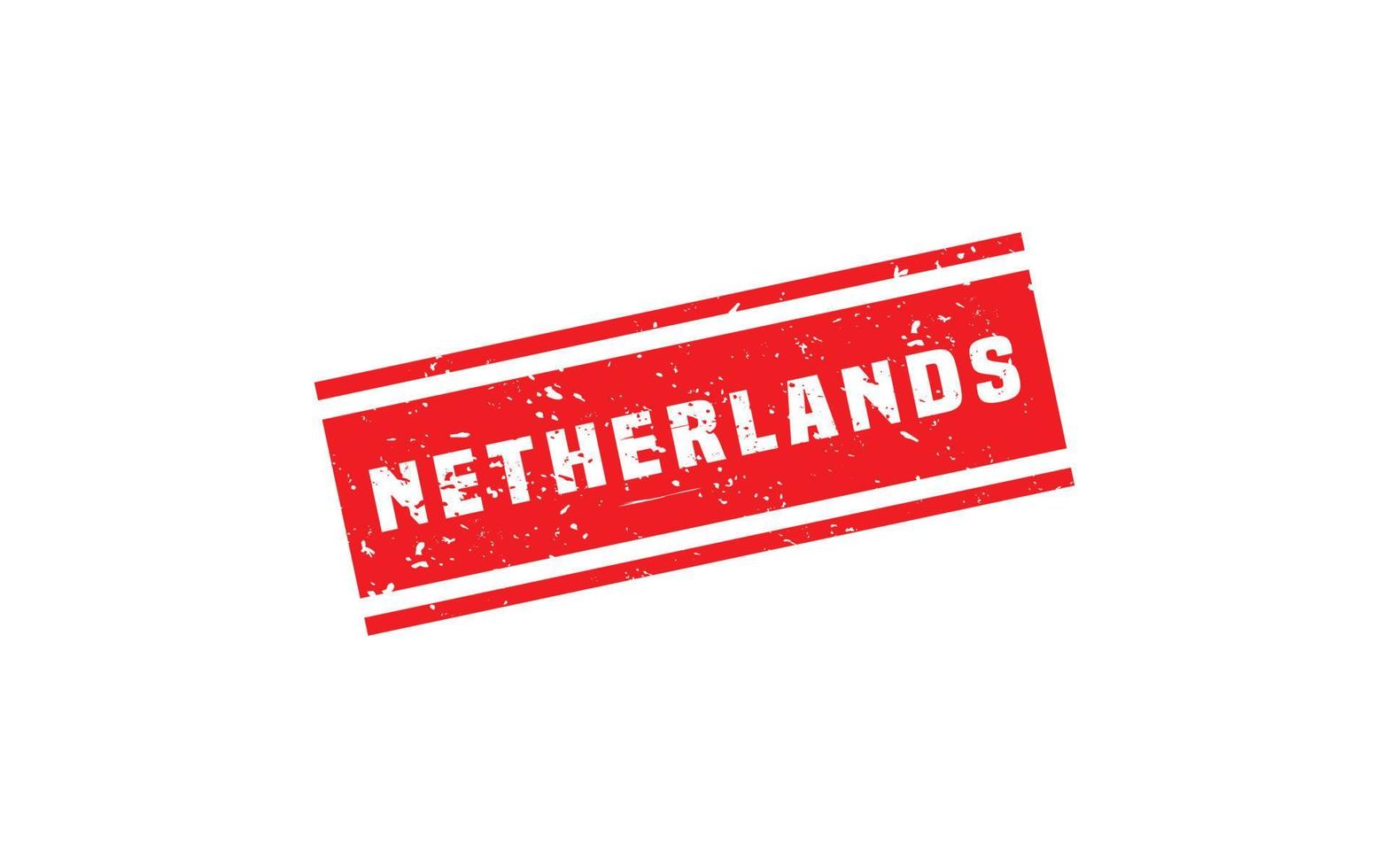 NETHERLANDS stamp rubber with grunge style on white background vector