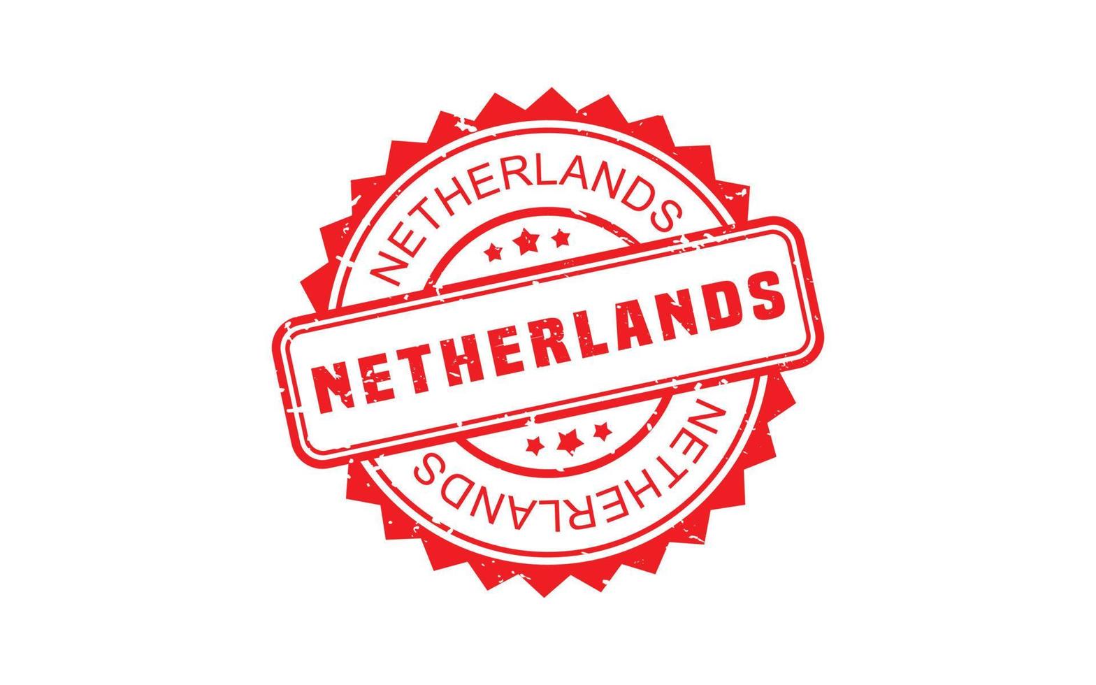 NETHERLANDS stamp rubber with grunge style on white background vector