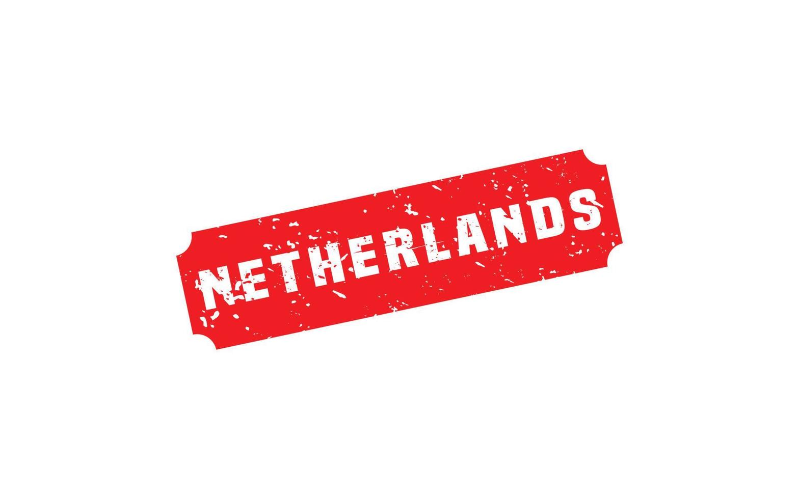 NETHERLANDS stamp rubber with grunge style on white background vector