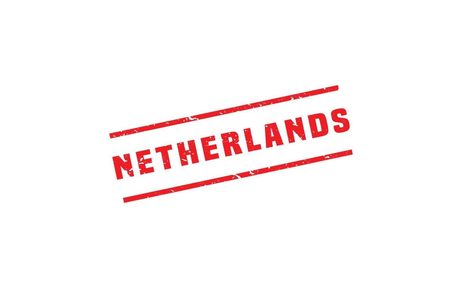 NETHERLANDS stamp rubber with grunge style on white background vector