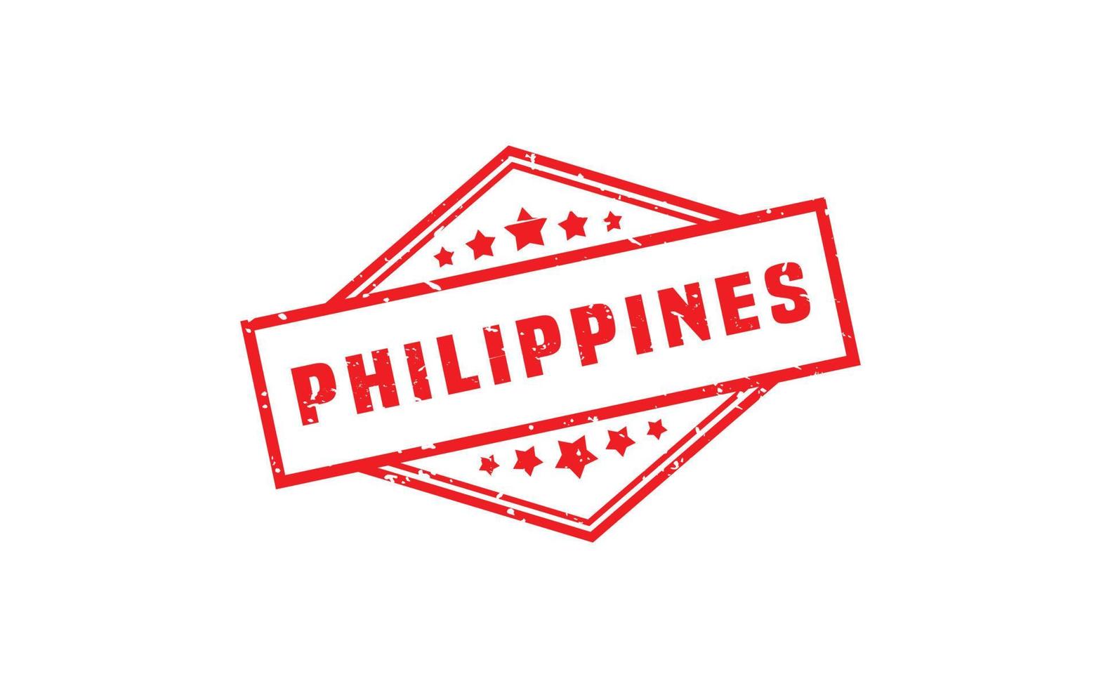 PHILIPPINES stamp rubber with grunge style on white background vector