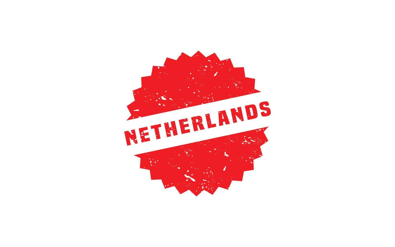 NETHERLANDS stamp rubber with grunge style on white background vector