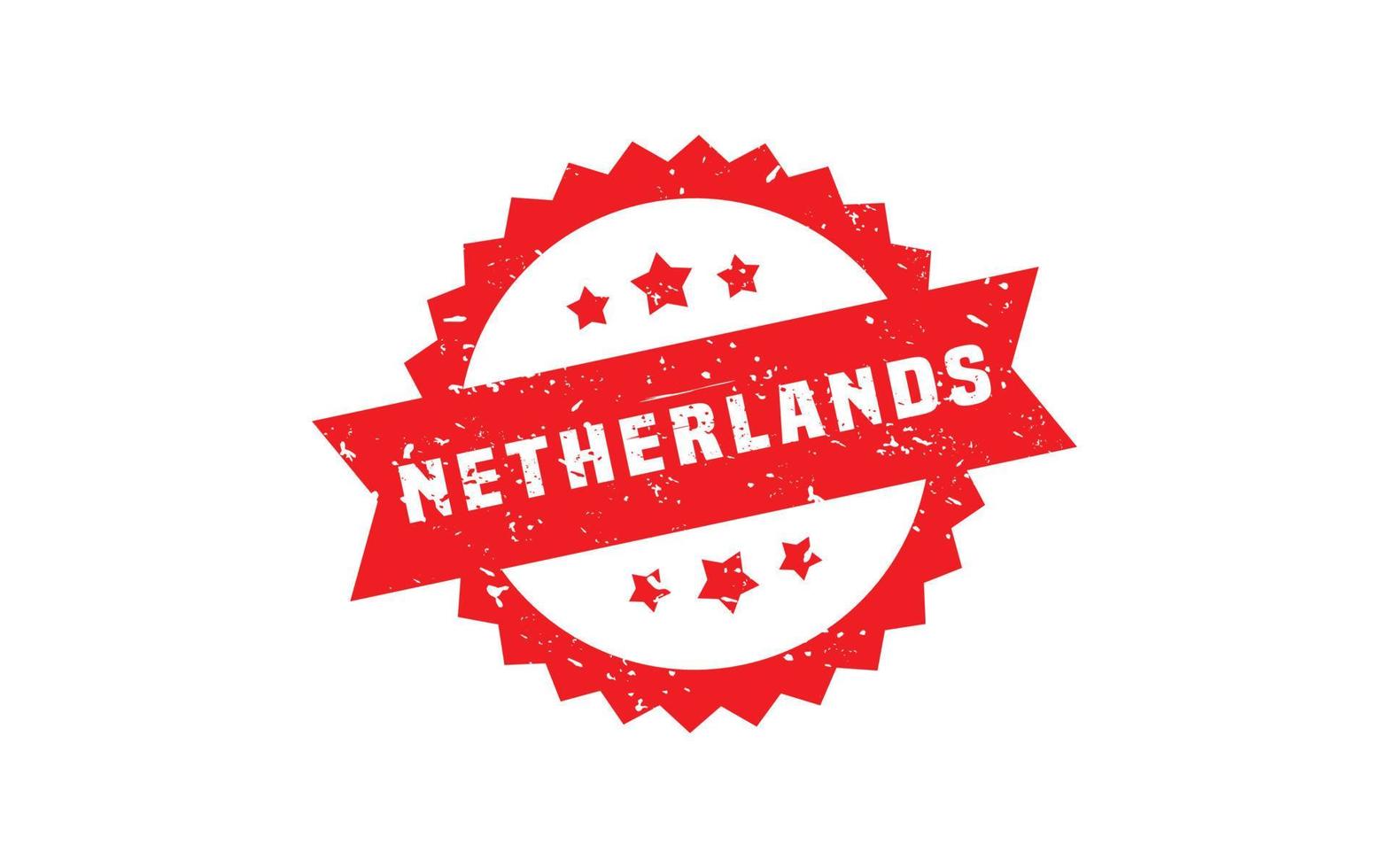 NETHERLANDS stamp rubber with grunge style on white background vector