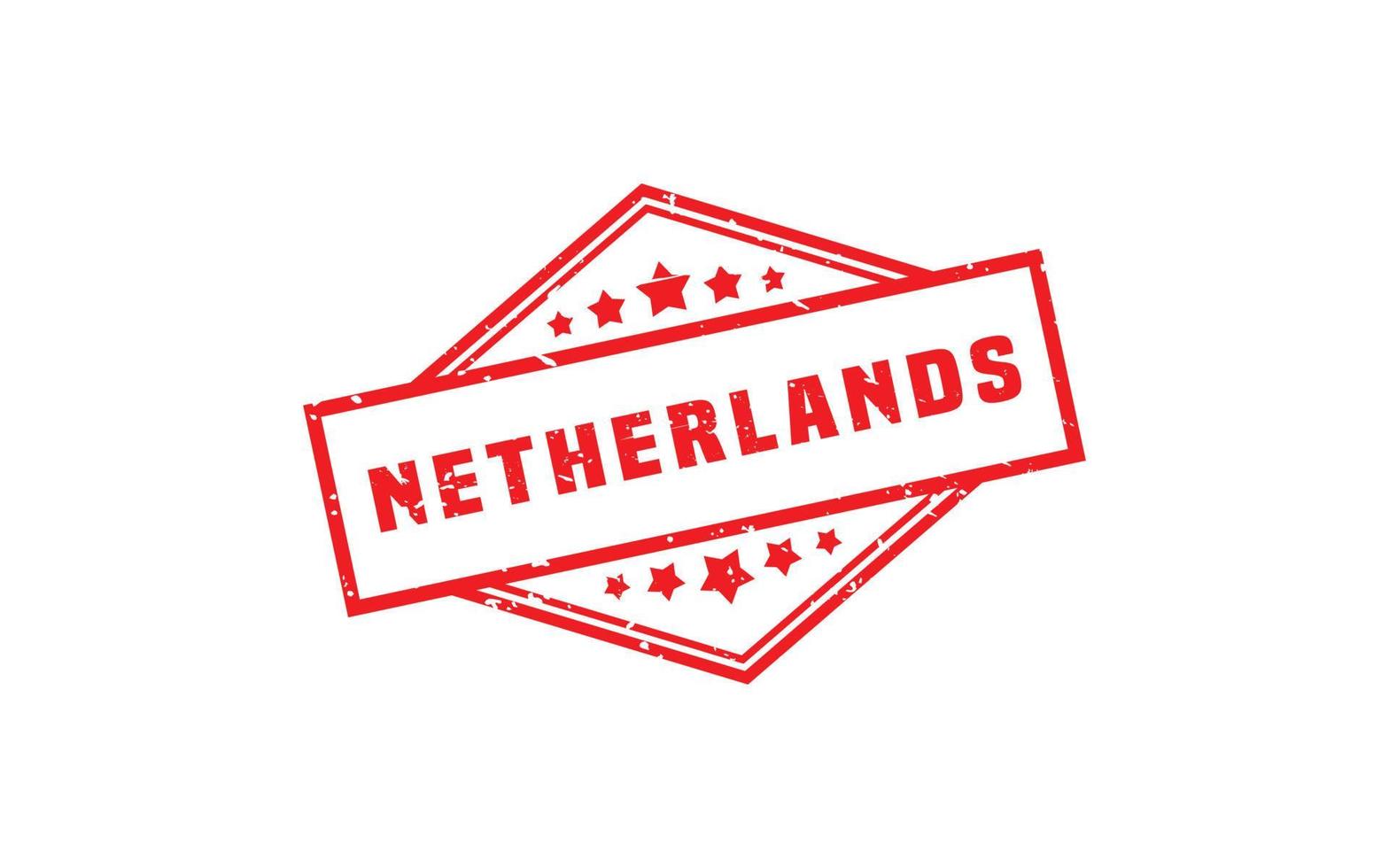 NETHERLANDS stamp rubber with grunge style on white background vector