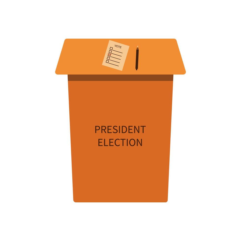 Rack to fill in a sheet with a list of presidential candidates vector