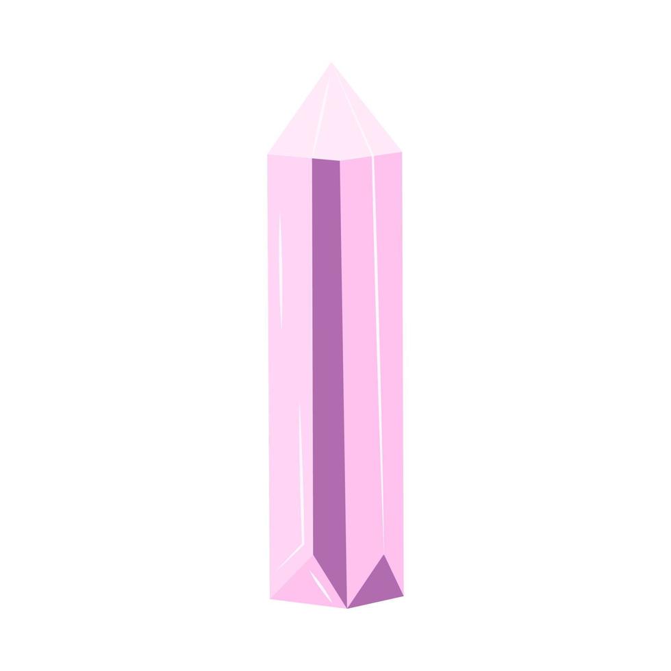 Rose quartz. Gemstone magic. Vector hand drawn