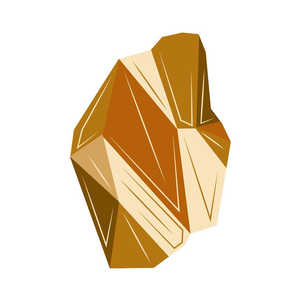 Citrine. Crystal Gemstone magic. Vector hand drawn