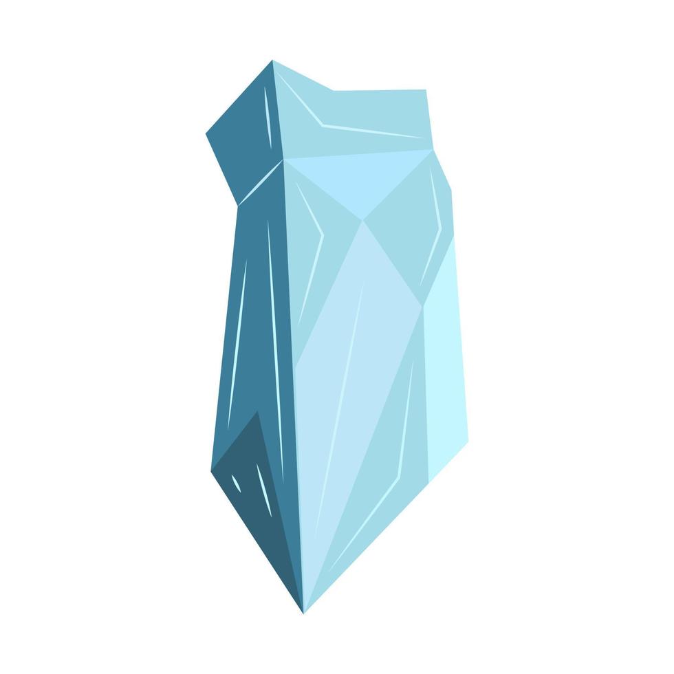 Aquamarine or apatite. Crystal Gemstone magic. Vector hand drawn