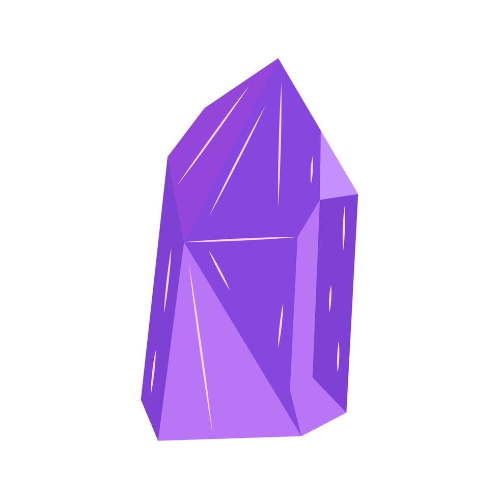 Amethyst or alexandrite. Crystal Gemstone magic. Vector hand drawn