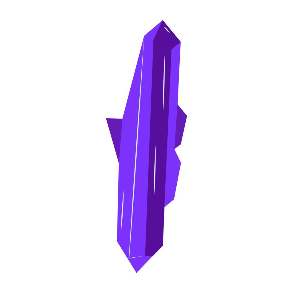 Amethyst. Crystal Gemstone magic. Vector hand drawn