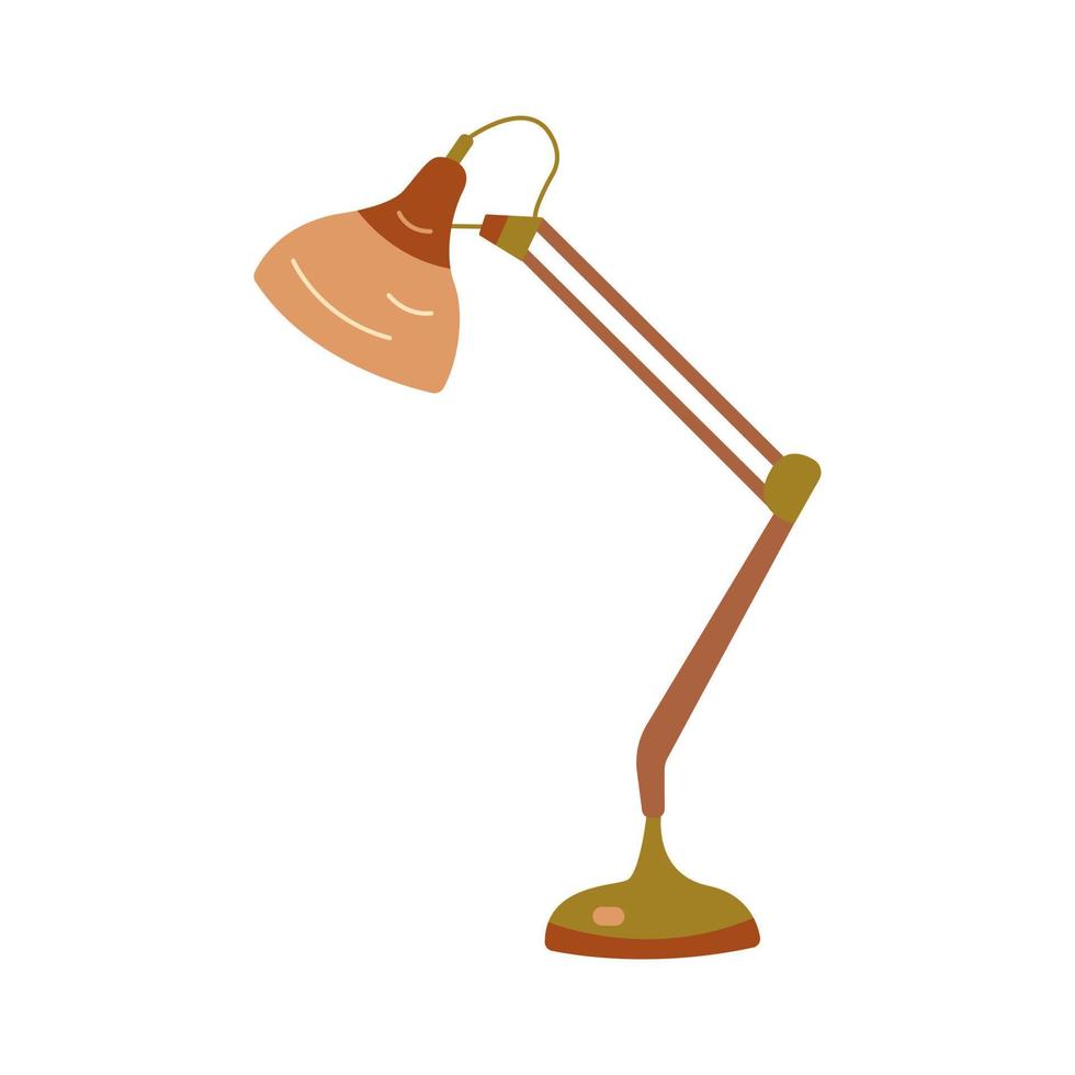 Stylish table lamp. Vector hand drawn element