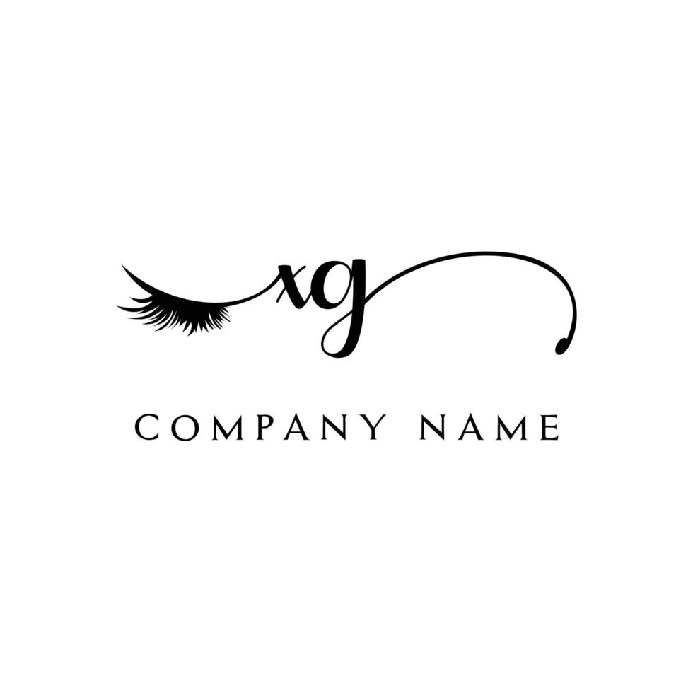 initial XG logo handwriting beauty salon fashion modern luxury letter vector