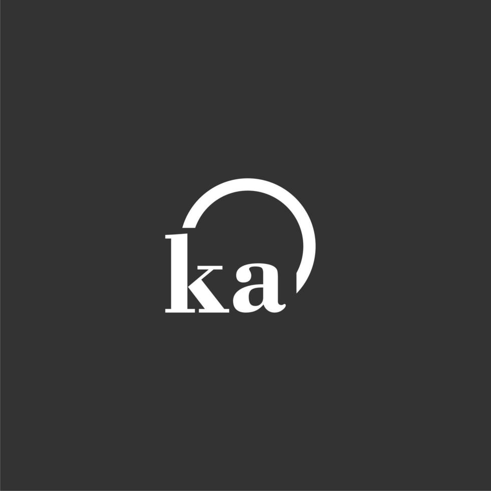 KA initial monogram logo with creative circle line design 18864653 ...