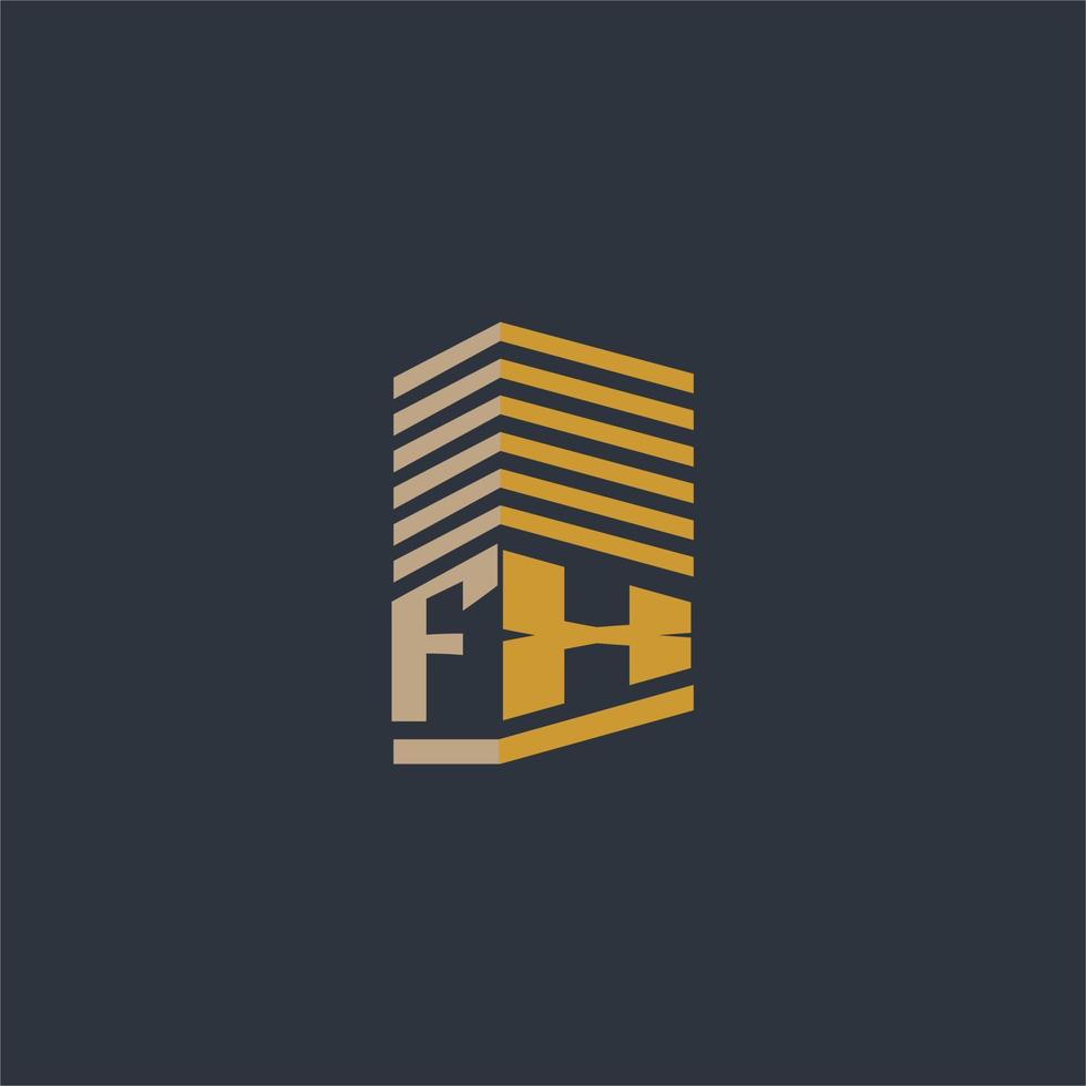 FX initial monogram real estate logo ideas vector