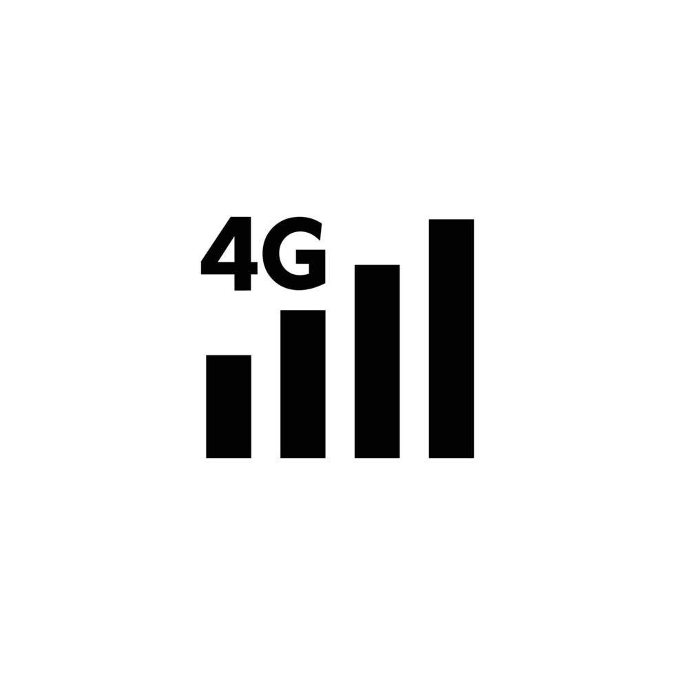 4G network simple flat icon vector illustration