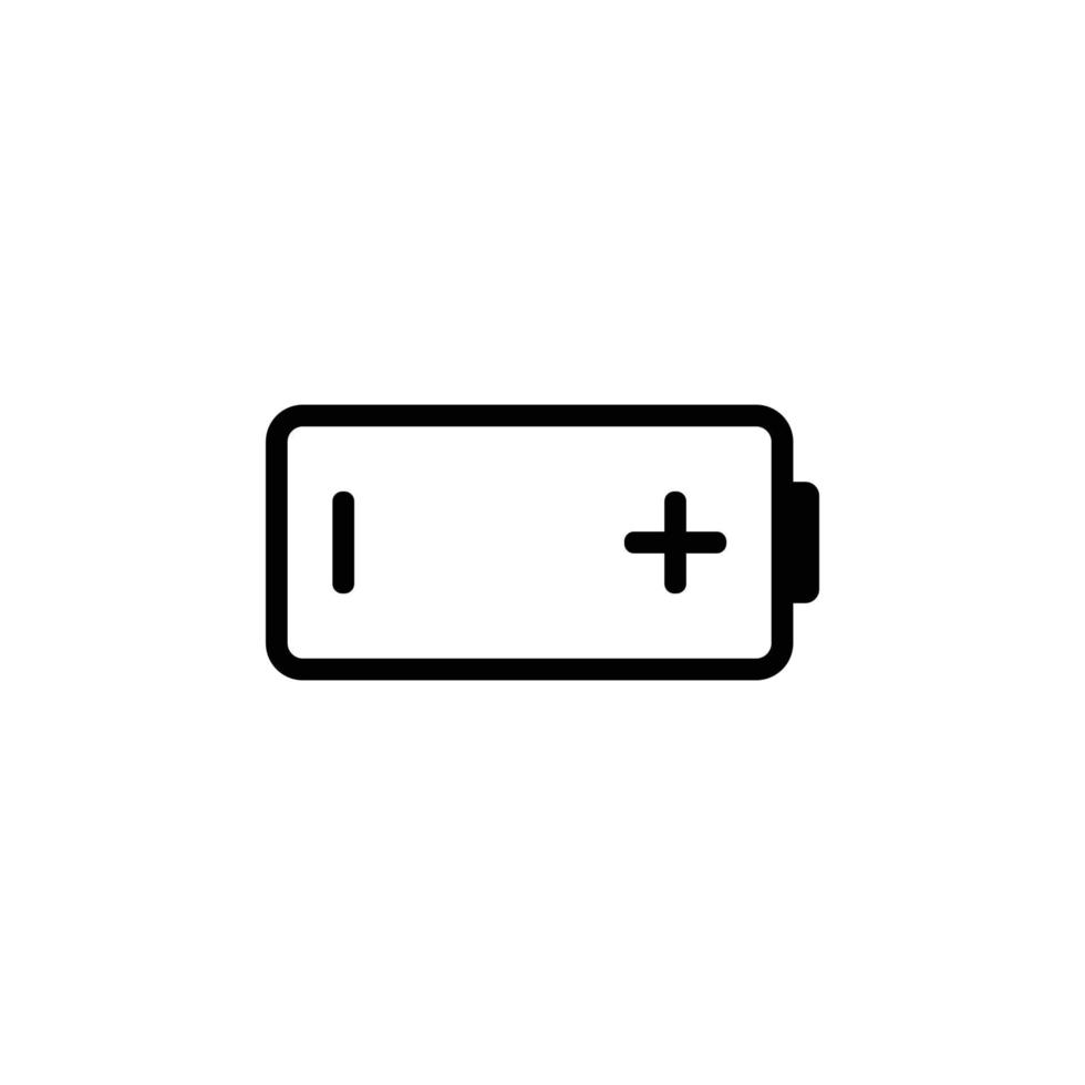 Ilustración de vector de icono plano simple de batería de teléfono