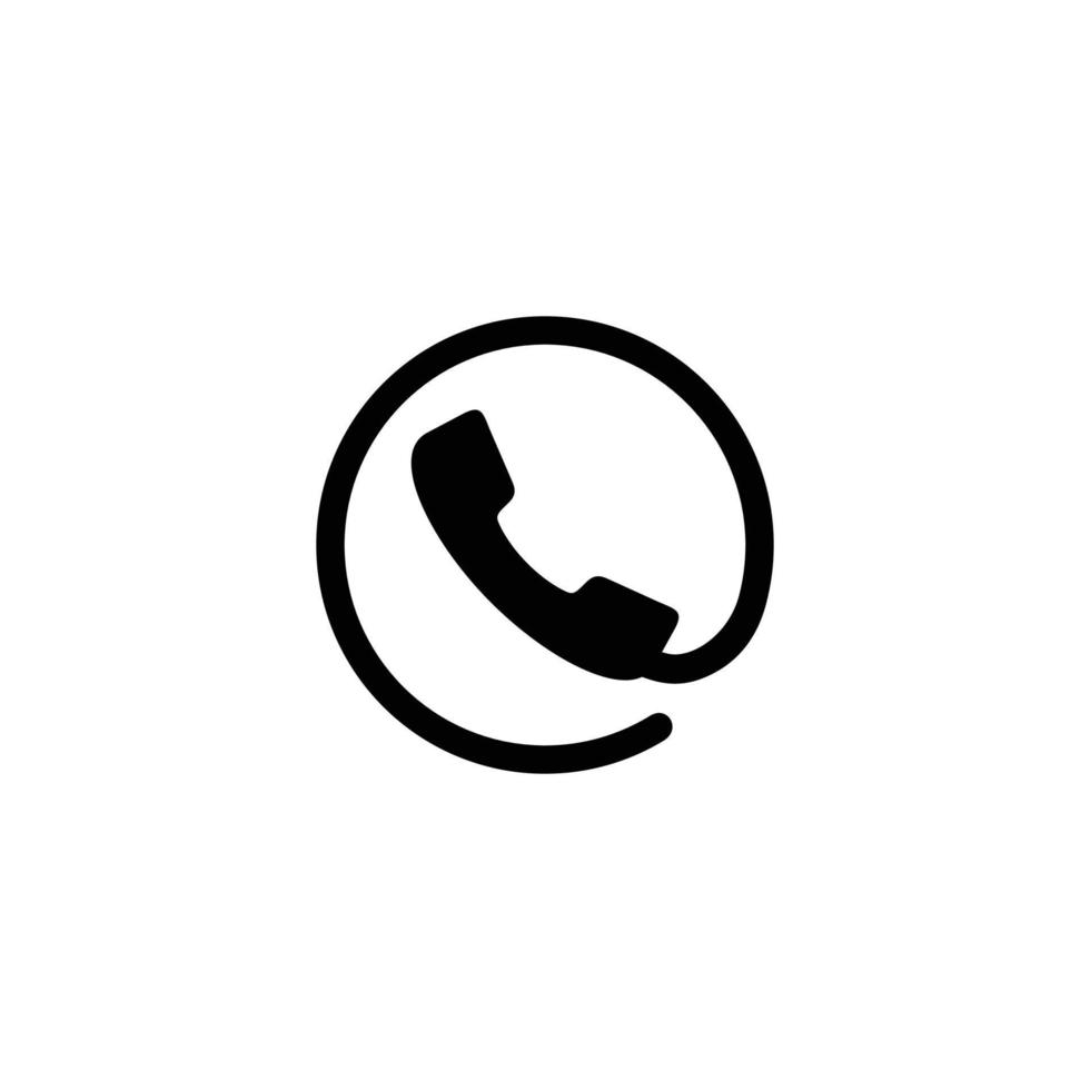 Phone simple flat icon vector illustration