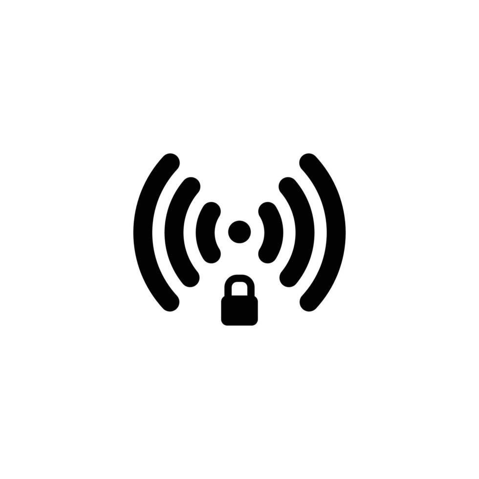 Network signal simple flat icon vector illustration. Signal locked icon