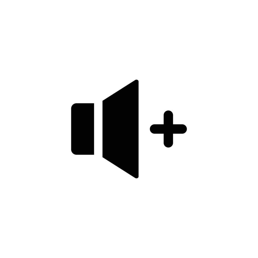 Speaker simple flat icon vector illustration. Increase volume speaker icon vector