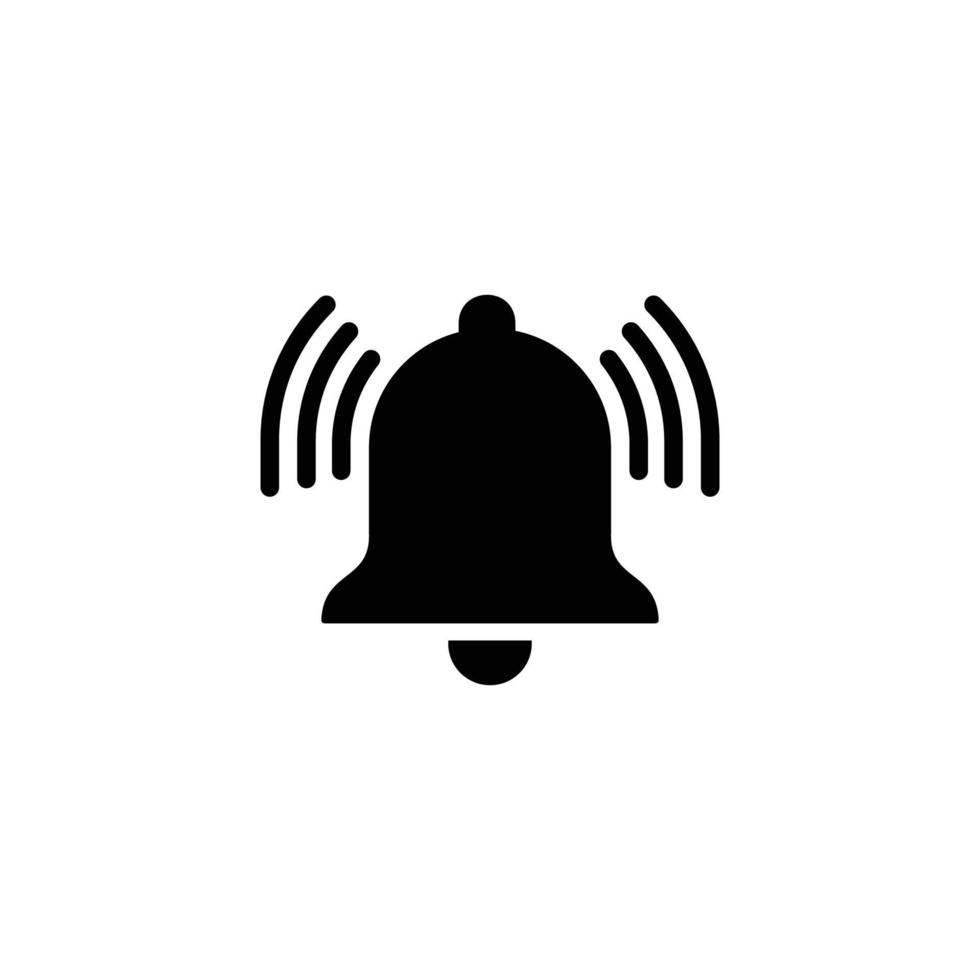 Bell simple flat icon vector illustration. Alarm icon vector illustration. Ringing bell icon vector