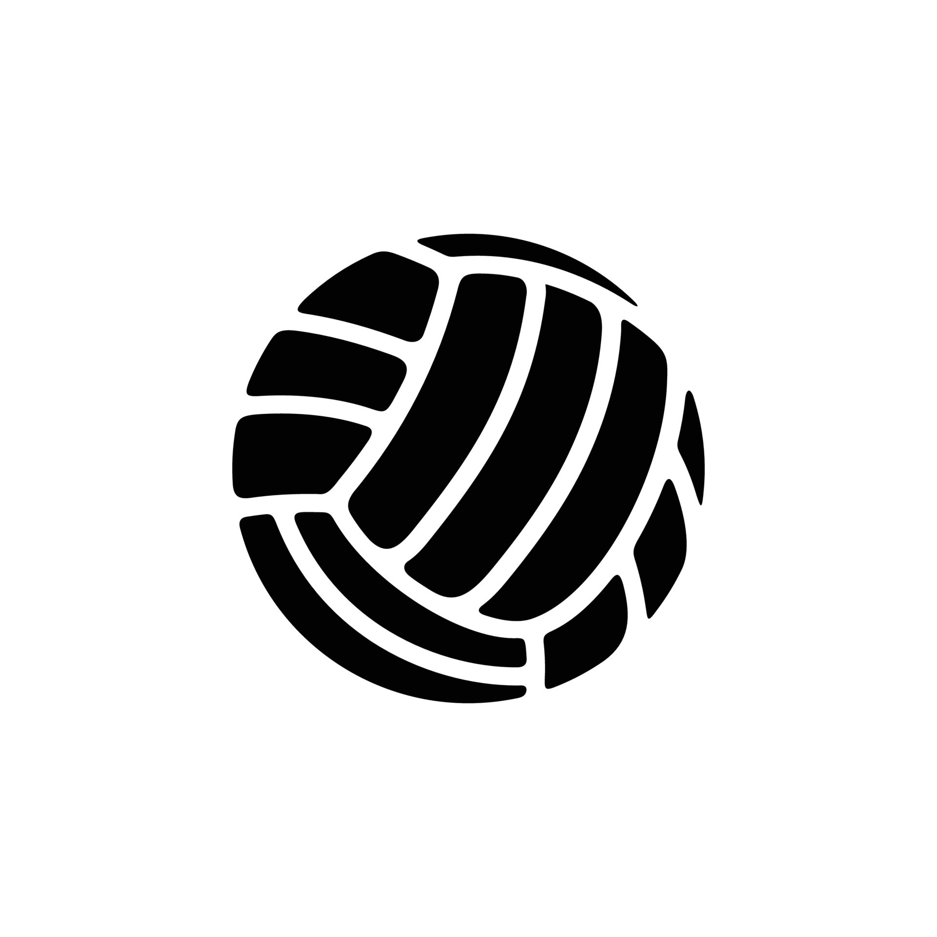 Volleyball simple flat icon vector illustration 18865393 Vector Art at ...