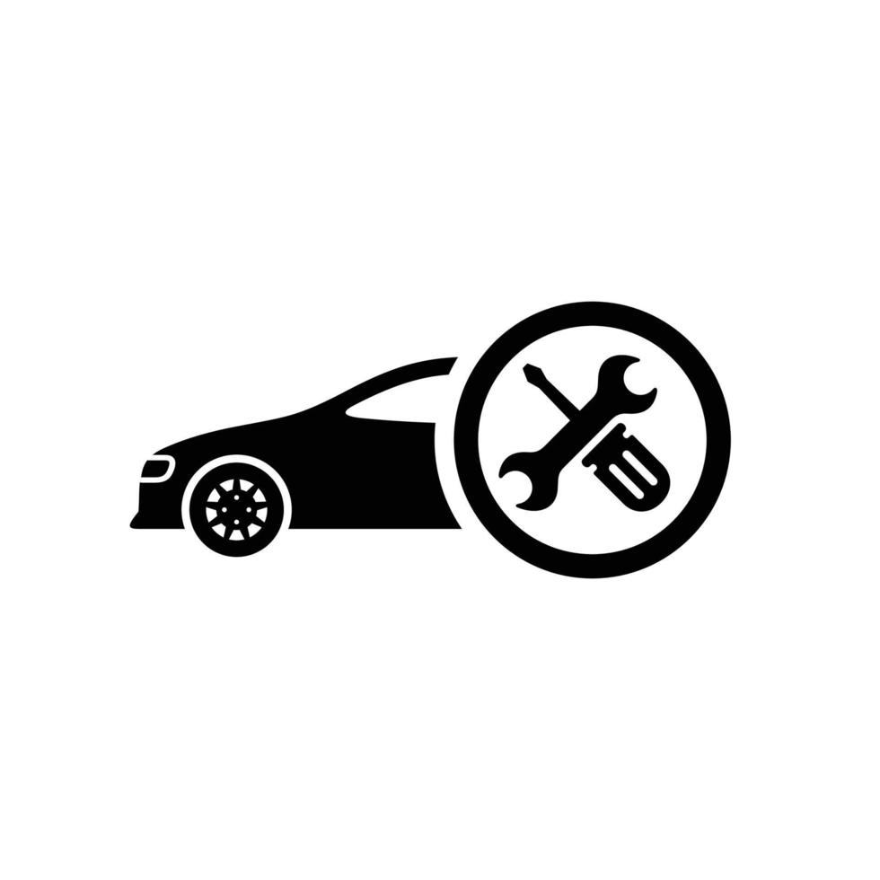 Car repair simple flat icon vector illustration. Car service icon